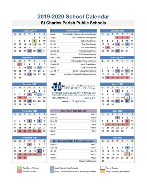 St Charles Parish Schools Calendar