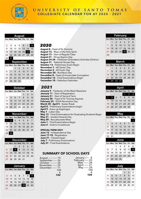St Kate&#039;s Academic Calendar