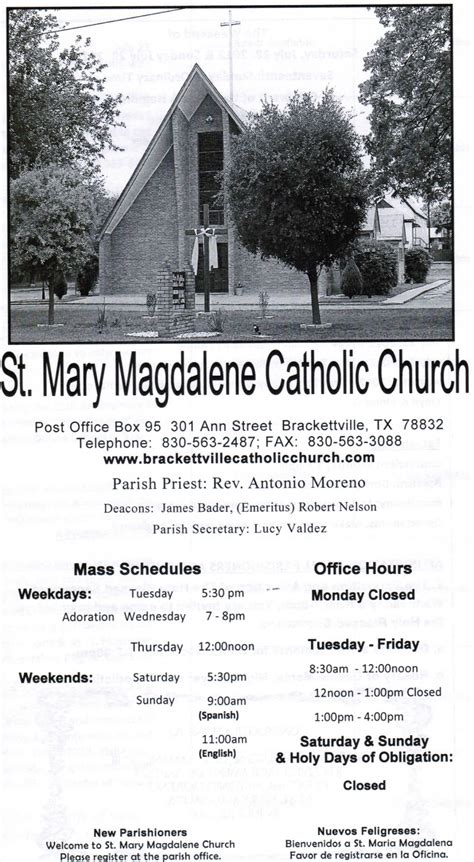 Bulletins Saint Mary Magdalene