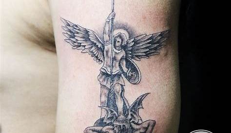 Archangel Michael tattoo by tattooist Saegeem - Tattoogrid.net