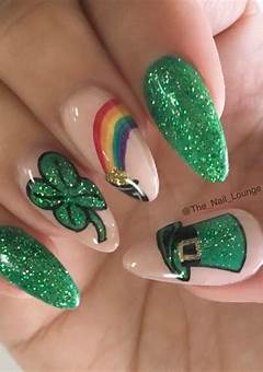 St. Patrick's Day Acrylic Nail Designs