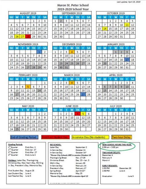 St Peters Catholic School Calendar