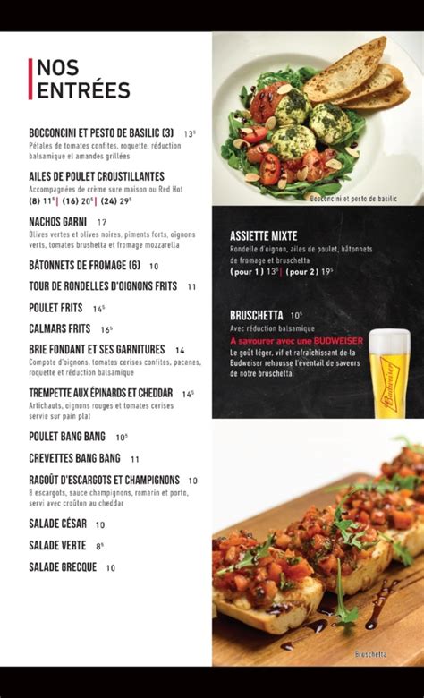 St Ambroise Menu