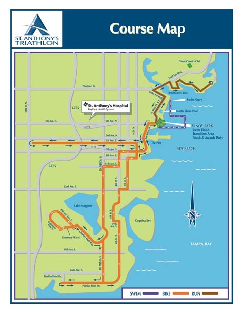 St Anthony's Triathlon Course Map