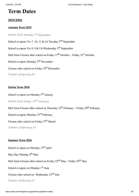 Images St Christopher�s Term Dates Popular