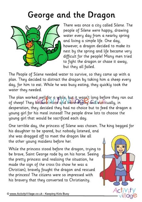 st george and the dragon story ks2