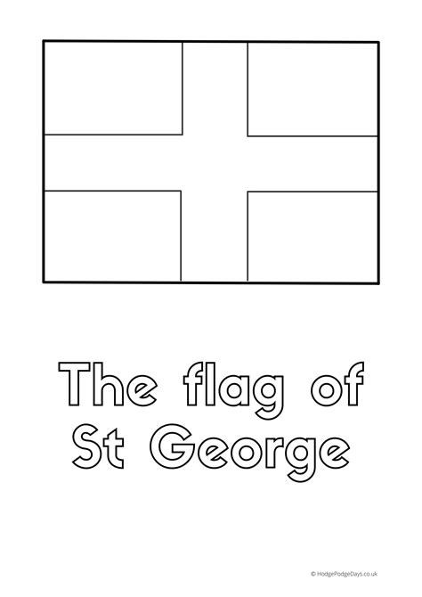 st george flag to colour