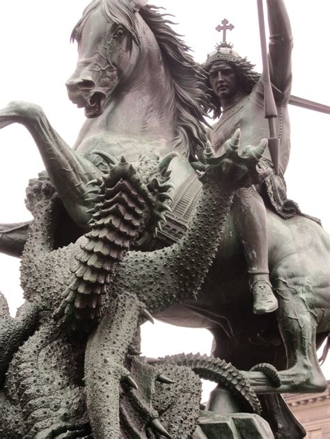 st george the dragon slayer statue
