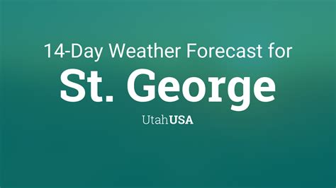 st george utah weather forecast for the week