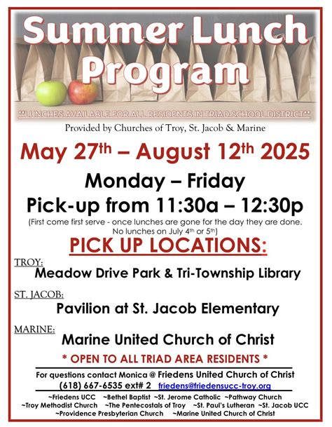 St Jacob Elementary Lunch Menu