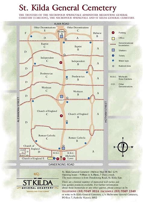 st kilda cemetery map