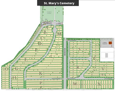 St Mary's Cemetery Plot Map