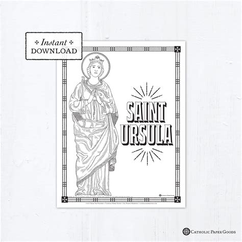 St Ursula Printable Calendar
