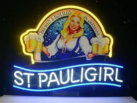 st. pauli girl neon sign