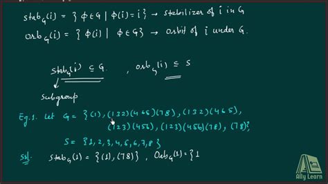Stabiliser Of Group Theory
