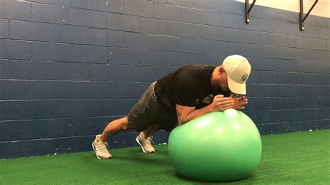 Stability Ball Elbow Bridge