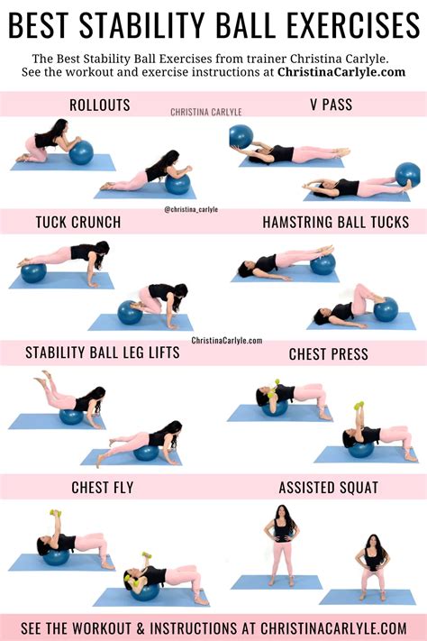 Stability Ball Free Weight Exercises
