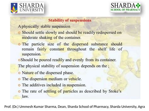 Stability Problems Of Suspension And Methods To Overcome