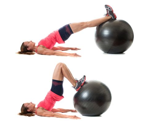 Stability Ball Hamstring Curl YouTube