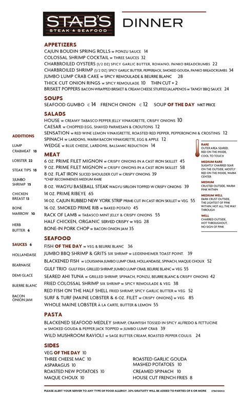 Discover the Ultimate Culinary Adventure at Stabs Steakhouse Central