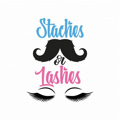 Lashes or Staches Baby shower Gender Reveal Edible cupcake topper