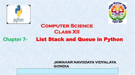 stack and queue in python class 12