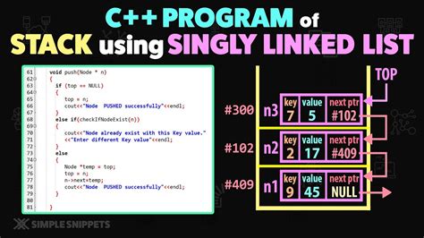 stack implementation using linked list in c code