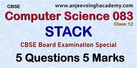 stack in python class 12 important questions