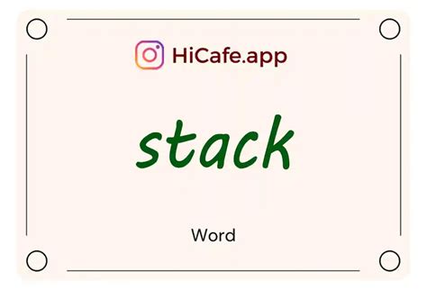 Stack Meaning Word