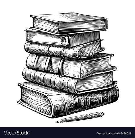 Stack Of Books Drawings