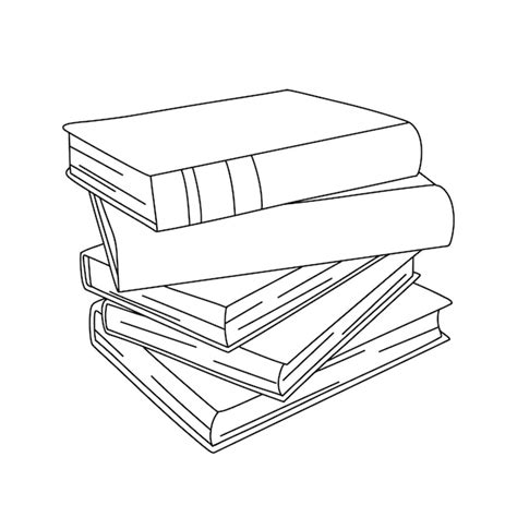 Stack Of Books Outline