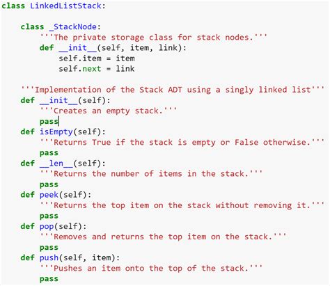 stack using linked list program in python