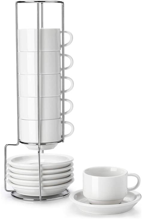 Stackable Espresso Cups And Saucers
