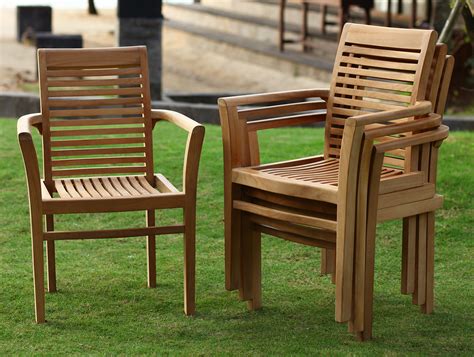 Stackable Teak Chairs