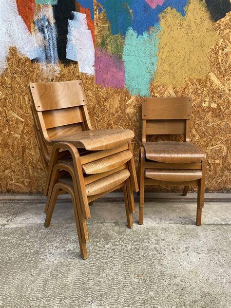 Stackable Wooden School Chairs