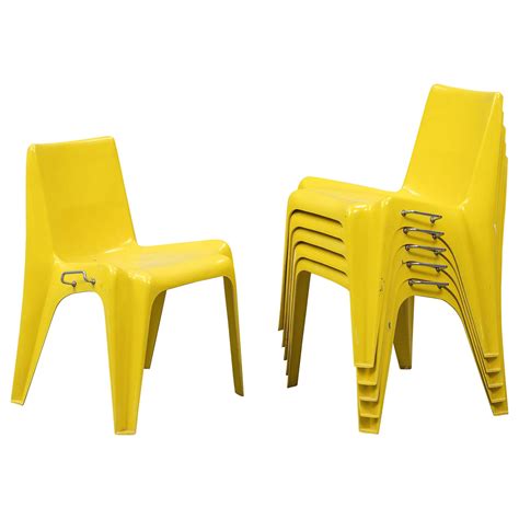 Stackable Yellow Chairs