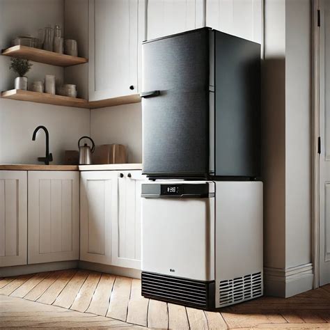 stacking fridge and freezer