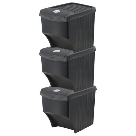 Stacking Recycling Bin With Lid