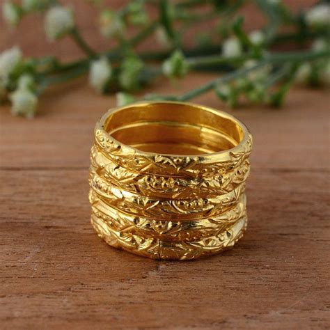 Stacking Rings Set Gold Filled