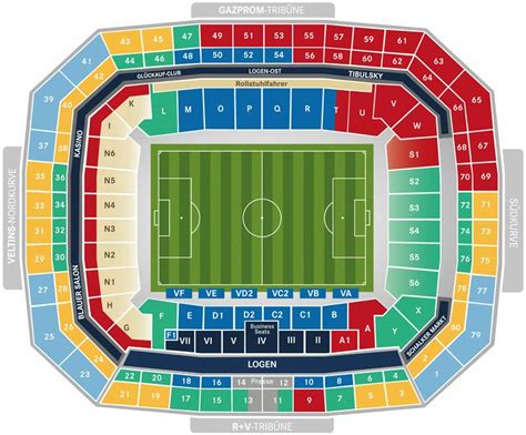 stadionplan arena auf schalke