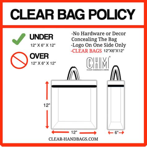 Stadium Clear Bag Size