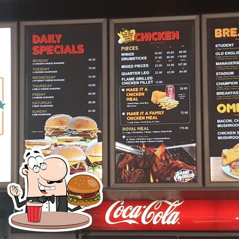stadium fast food menu