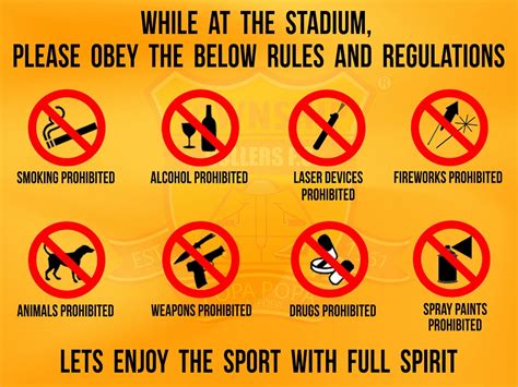 stadium rules and regulations