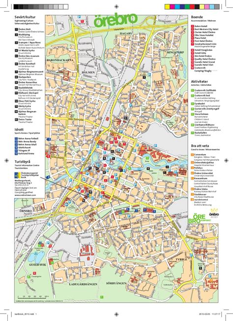 Stadskarta över Örebro län Handritade stadskartor och posters