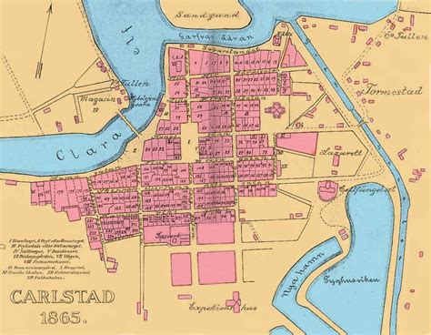 Karlstad Map Sweden Swedish Map Historical Map Karlstad Etsy