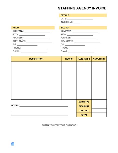 Staffing Agency Invoice Template: Simplify Your Billing Process