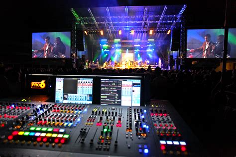 stage lighting and sound equipment