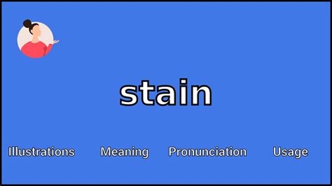 stain meaning in english