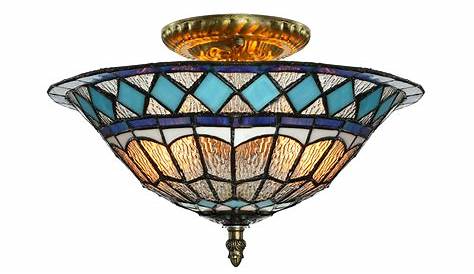 Beautiful Flush Mount Tiffany Ceiling Lights Stained Glass