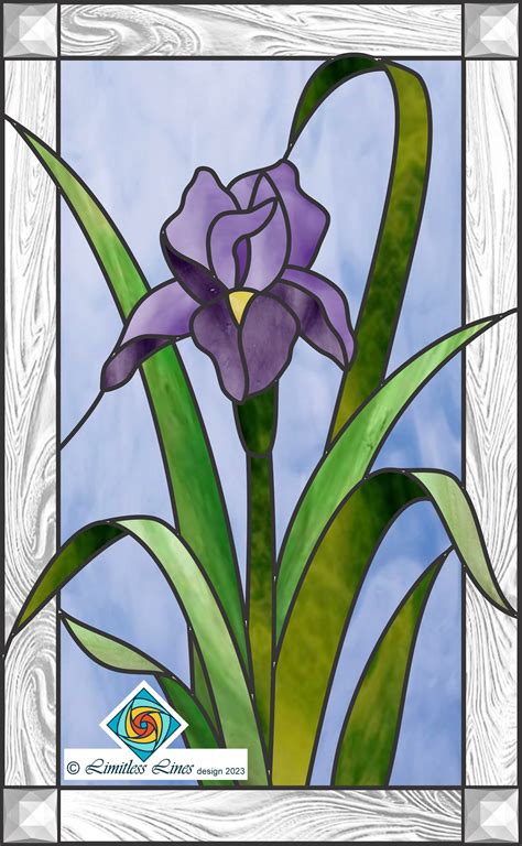Stained Glass Iris Patterns